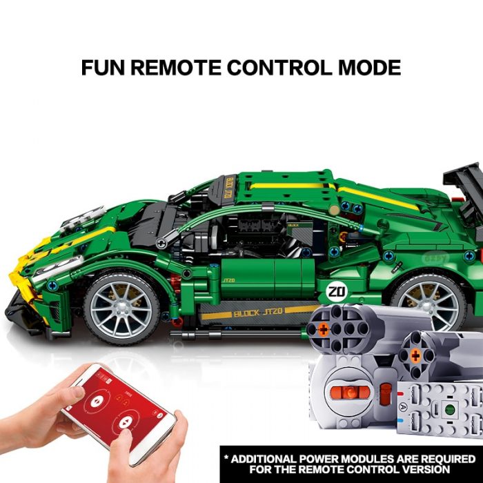 SEMBO BLOCK 1069pcs TECHNICAL RC Car Building Blocks Super Green Car Toys Brick Remote Control Supercars 1 - LOZ MALL