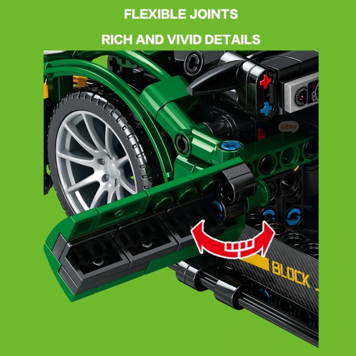 SEMBO BLOCK 1069pcs TECHNICAL RC Car Building Blocks Super Green Car Toys Brick Remote Control Supercars 3 - LOZ MALL