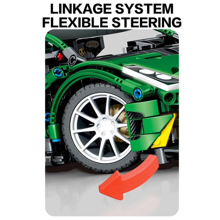 SEMBO BLOCK 1069pcs TECHNICAL RC Car Building Blocks Super Green Car Toys Brick Remote Control Supercars 4 - LOZ MALL