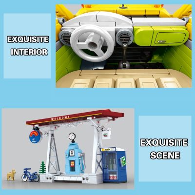 SEMBO BLOCK 1409PCS Vintage Car Blocks Pull Back Retro Car Building Bricks Kids DIY Roleplay STEM 4 - LOZ MALL