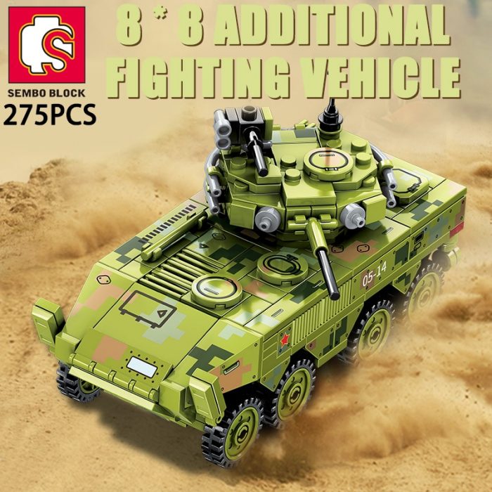 SEMBO BLOCK 275pcs Survival Warfare Military Main Battle Truck Bricks Heavy Armed Weapon Building Blocks Display - LOZ MALL