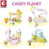 SEMBO BLOCK 4 Style Candy Shop Toys Building Block DIY Ferris Wheel Rotation DIY Cake Model - LOZ MALL