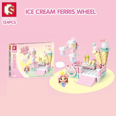 SEMBO BLOCK 4 Style Candy Shop Toys Building Block DIY Ferris Wheel Rotation DIY Cake Model 2 - LOZ MALL