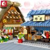 SEMBO BLOCK 4 Style City Scence Japanese Style DIY House Street Model Building Block Gift Toys - LOZ MALL