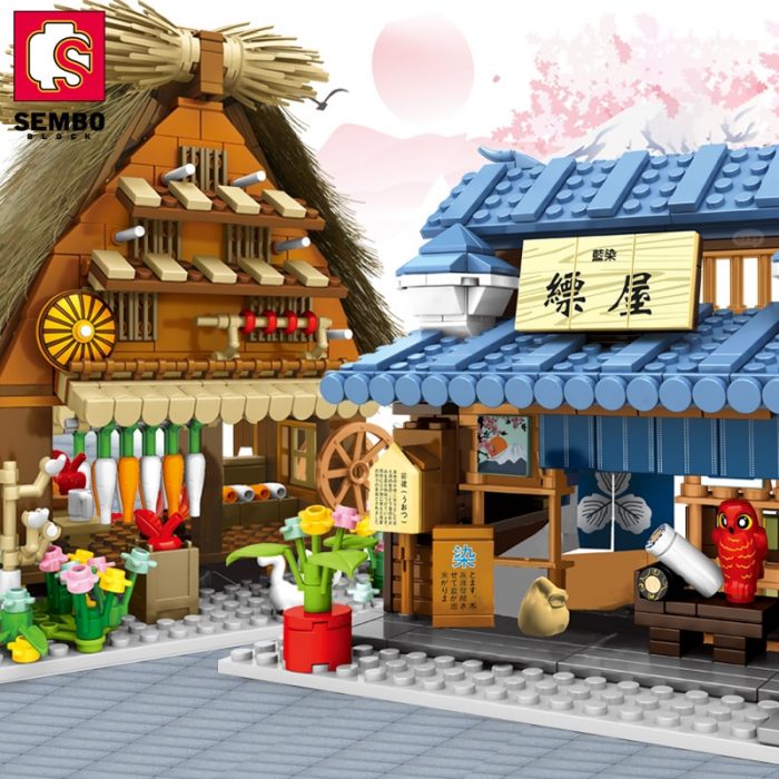SEMBO BLOCK 4 Style City Scence Japanese Style DIY House Street Model Building Block Gift Toys - LOZ MALL