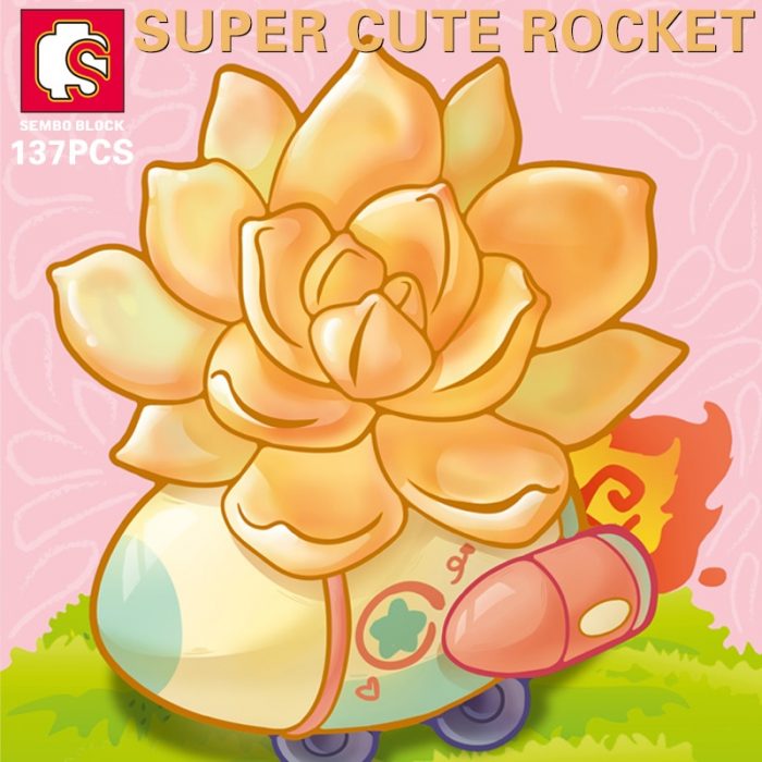 SEMBO BLOCK 4 Style Potted Plant Kawaii Flowers Anime Building Block Space Rocket Toys Holiday Valentine 1 - LOZ MALL