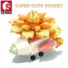 SEMBO BLOCK 4 Style Potted Plant Kawaii Flowers Anime Building Block Space Rocket Toys Holiday Valentine - LOZ MALL