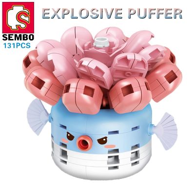 SEMBO BLOCK 4 Style Potted Plant Kawaii Flowers Anime Building Block Space Rocket Toys Holiday Valentine 3 - LOZ MALL