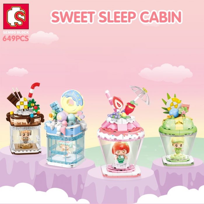 SEMBO BLOCK 4 Styles Candy Planet City View lighting Building Blocks Sleeping Cabin Bricks Gifts Toys 1 - LOZ MALL