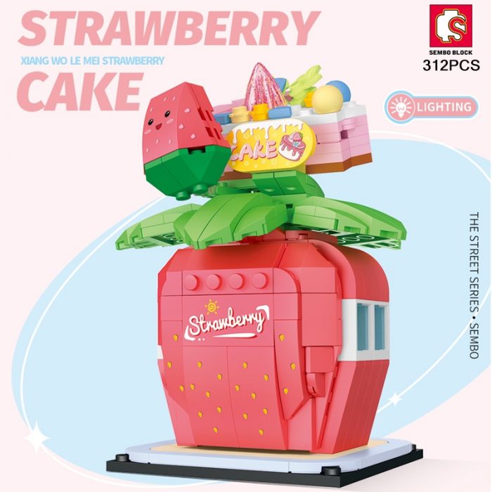 SEMBO BLOCK 4 Styles City Fruit Street City Scene Minifigure Building Blocks Fruit Series Bricks Gifts 2 - LOZ MALL