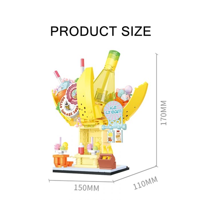 SEMBO BLOCK 4 Styles City Fruit Street City Scene Minifigure Building Blocks Fruit Series Bricks Gifts 5 - LOZ MALL