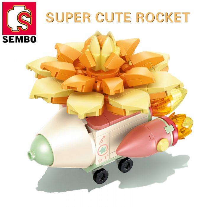 SEMBO BLOCK 4 set lot Potted Plant Kawaii Flowers Building Block Puffer Tiger Animal Anime Toys 4 - LOZ MALL