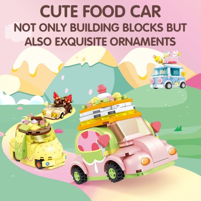 SEMBO BLOCK 4Set Lot Candy Planet Car Toys Building Block DIY Candy Car Bricks Model Educational 1 - LOZ MALL