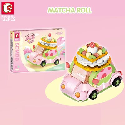 SEMBO BLOCK 4Set Lot Candy Planet Car Toys Building Block DIY Candy Car Bricks Model Educational 3 - LOZ MALL