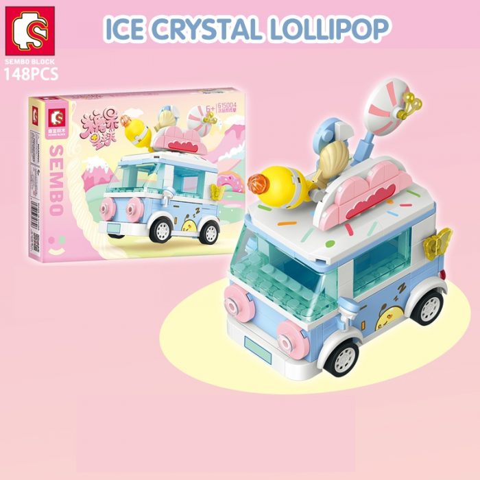 SEMBO BLOCK 4Set Lot Candy Planet Car Toys Building Block DIY Candy Car Bricks Model Educational 4 - LOZ MALL