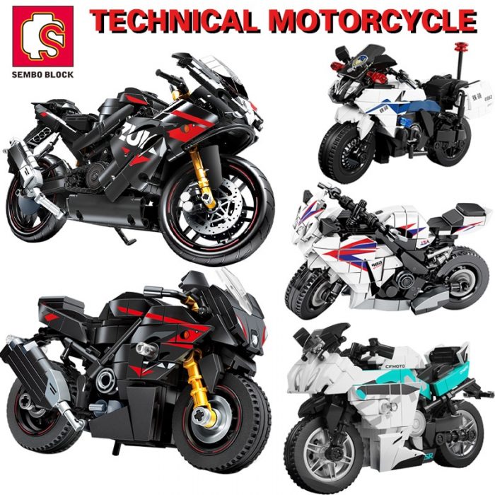SEMBO BLOCK 7 Style Racing Motorcycle Car Building Blocks Superbike Motorbike Model Bricks Gift Toys Child - LOZ MALL