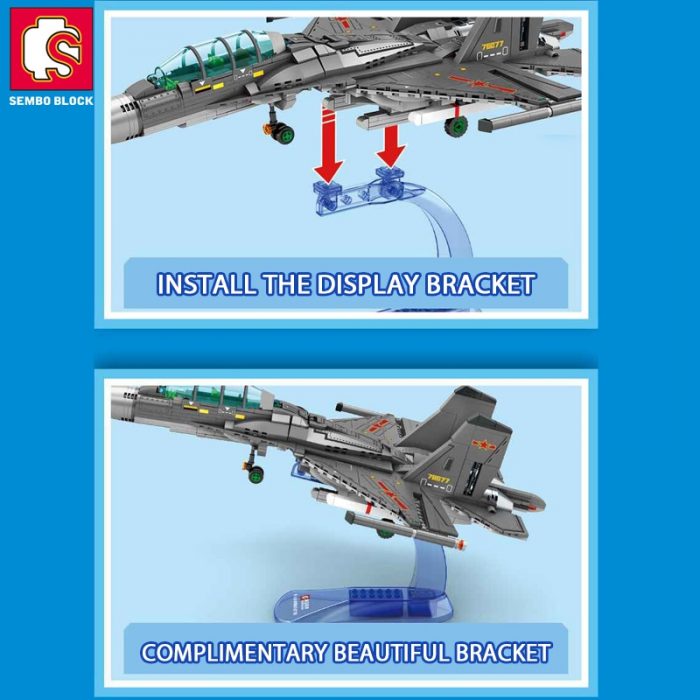 SEMBO BLOCK 889PCS J 16D Aerospace Aircraft Military Building Blocks DIY Airplane Toys Gifts Adult Child 2 - LOZ MALL
