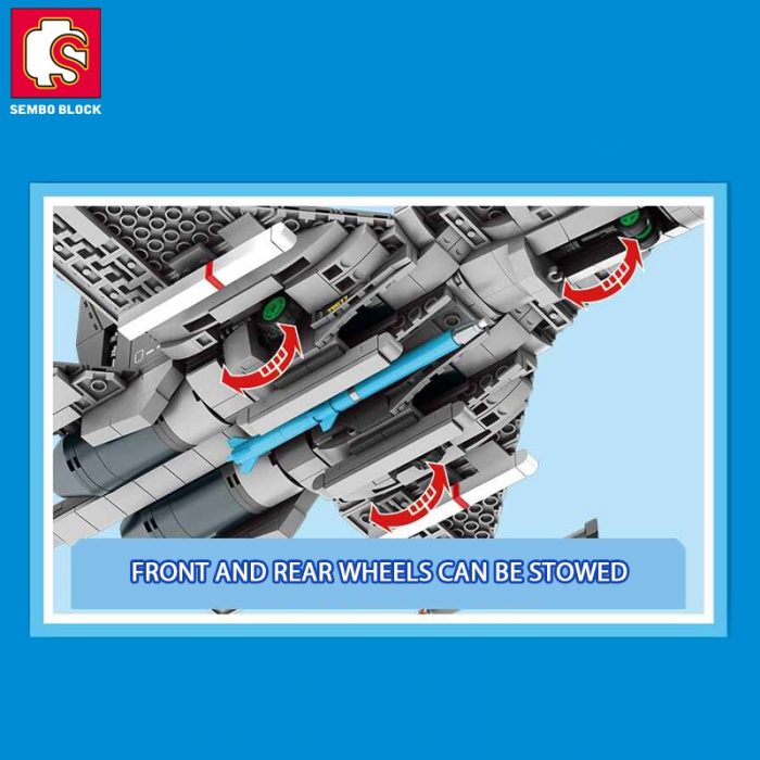 SEMBO BLOCK 889PCS J 16D Aerospace Aircraft Military Building Blocks DIY Airplane Toys Gifts Adult Child 3 - LOZ MALL