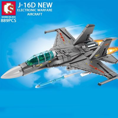 SEMBO BLOCK 889PCS J 16D Aerospace Aircraft Military Building Blocks DIY Airplane Toys Gifts Adult Child - LOZ MALL