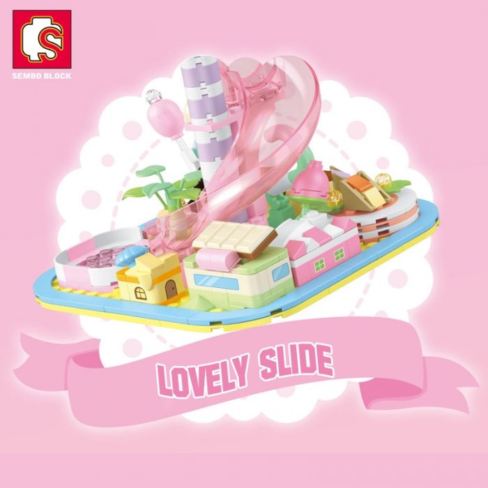 SEMBO BLOCK Candy Planet Cute Ice Cream Lighting Building Blocks Pink Mystery Kingdom Gifts Toys Bricks 2 - LOZ MALL