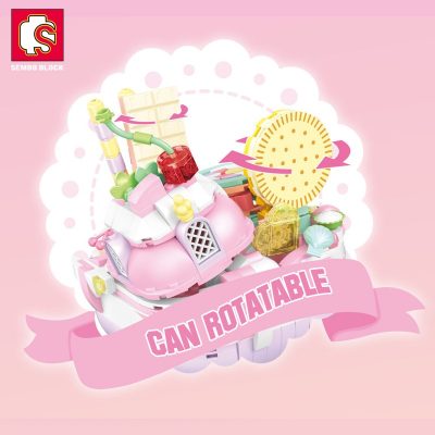 SEMBO BLOCK Candy Planet Cute Ice Cream Lighting Building Blocks Pink Mystery Kingdom Gifts Toys Bricks 4 - LOZ MALL