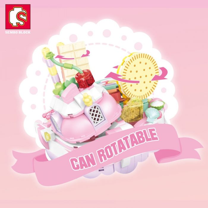 SEMBO BLOCK Candy Planet Cute Ice Cream Lighting Building Blocks Pink Mystery Kingdom Gifts Toys Bricks 4 - LOZ MALL