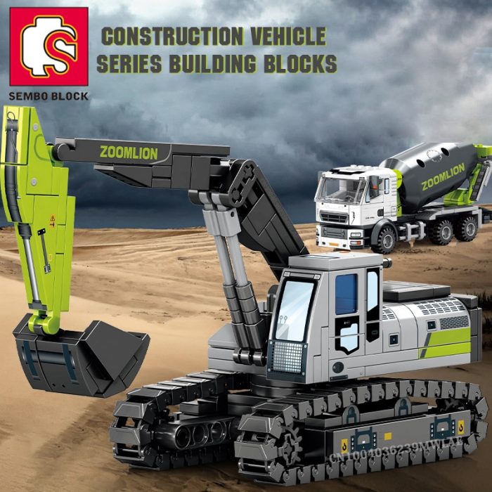 SEMBO BLOCK City Engineering Construction Building Blocks Excavator Bulldozer Crane Dump Truck Bricks DIY Child Toys 2 - LOZ MALL