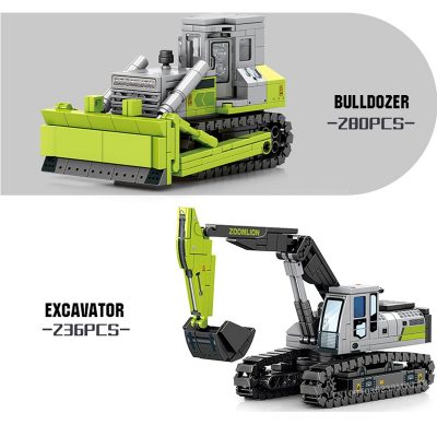 SEMBO BLOCK City Engineering Construction Building Blocks Excavator Bulldozer Crane Dump Truck Bricks DIY Child Toys 4 - LOZ MALL