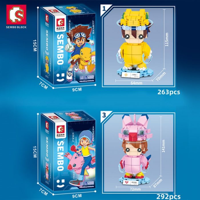 SEMBO BLOCK Creative Anime Doll Action Figure Building Blocks Anime Toys Bricks Kawaii Monster Blocks Gifts 1 - LOZ MALL