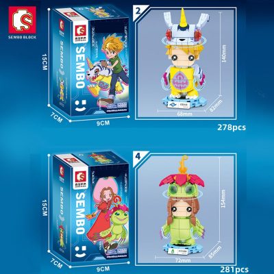 SEMBO BLOCK Creative Anime Doll Action Figure Building Blocks Anime Toys Bricks Kawaii Monster Blocks Gifts 2 - LOZ MALL