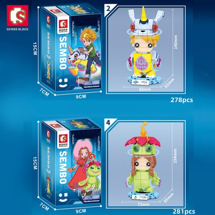 SEMBO BLOCK Creative Anime Doll Action Figure Building Blocks Anime Toys Bricks Kawaii Monster Blocks Gifts 2 - LOZ MALL