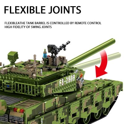 SEMBO BLOCK RC Military Main Battle Tank 99A Heavy Armed Weapon Building Blocks Collectible Gifts Military 2 - LOZ MALL