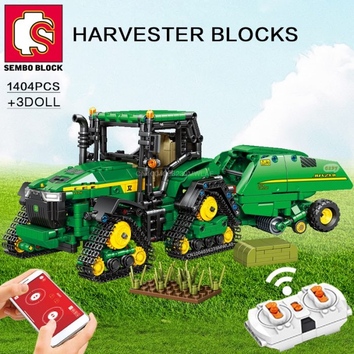 SEMBO BLOCK TECHNICAL City Remote Control RC Car Compatible MOC Building Blocks RC farmer Car Bricks - LOZ MALL