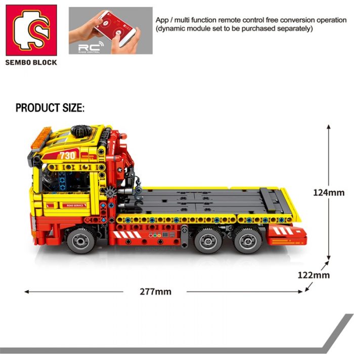 SEMBO BLOCK TECHNICAL RC Car Building Blocks Rescue Truck STEM Engineering Remote Control Collectible Model Kits 5 - LOZ MALL