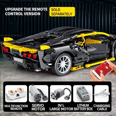 SEMBO BLOCK TECHNICAL RC Super Car Building Blocks Engineering Sports Car Remote Control Collectible Model Kits 3 - LOZ MALL