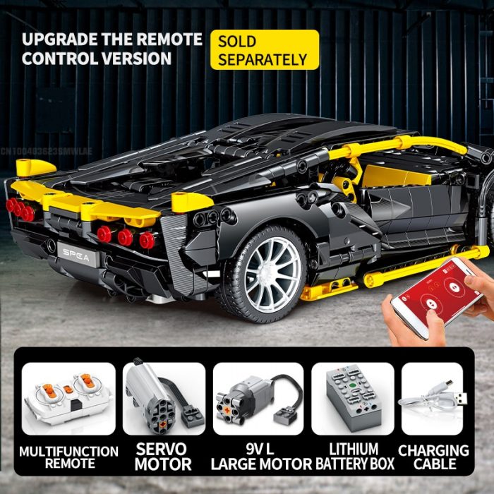 SEMBO BLOCK TECHNICAL RC Super Car Building Blocks Engineering Sports Car Remote Control Collectible Model Kits 3 - LOZ MALL