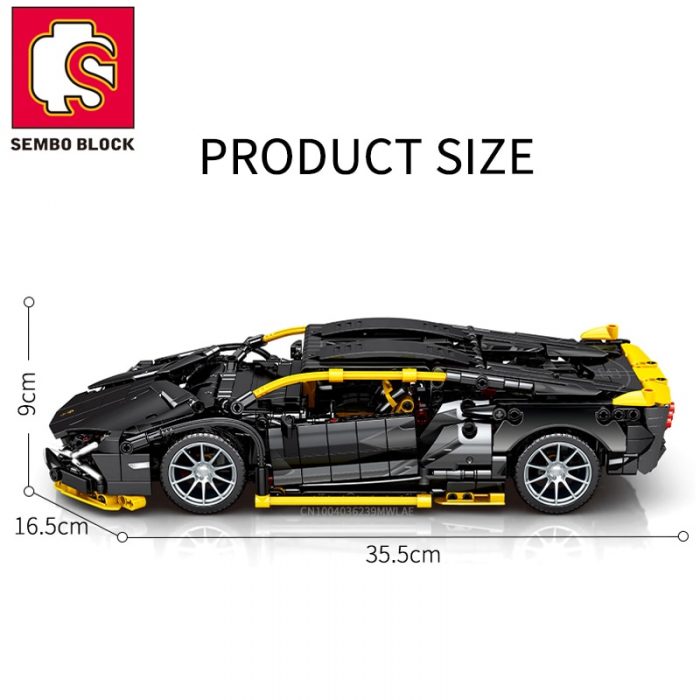 SEMBO BLOCK TECHNICAL RC Super Car Building Blocks Engineering Sports Car Remote Control Collectible Model Kits 4 - LOZ MALL