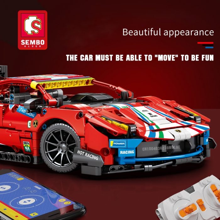 SEMBO BLOCK Technical 1206PCS RC Sports Car Building Blocks Remote Control Supercar Bricks Vehicle Gifts Toys 1 - LOZ MALL