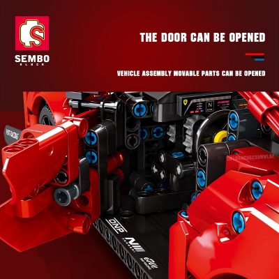 SEMBO BLOCK Technical 1206PCS RC Sports Car Building Blocks Remote Control Supercar Bricks Vehicle Gifts Toys 2 - LOZ MALL