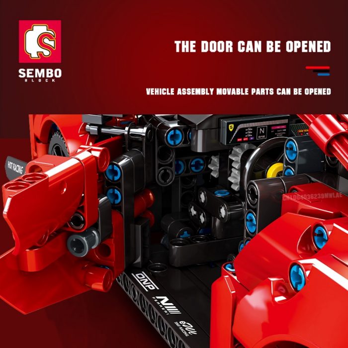 SEMBO BLOCK Technical 1206PCS RC Sports Car Building Blocks Remote Control Supercar Bricks Vehicle Gifts Toys 2 - LOZ MALL