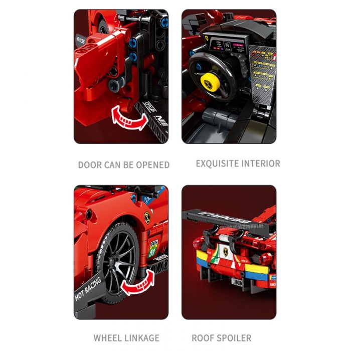 SEMBO BLOCK Technical 1206PCS RC Sports Car Building Blocks Remote Control Supercar Bricks Vehicle Gifts Toys 3 - LOZ MALL