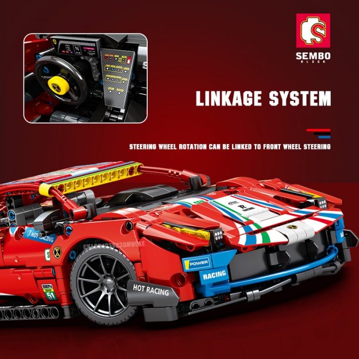 SEMBO BLOCK Technical 1206PCS RC Sports Car Building Blocks Remote Control Supercar Bricks Vehicle Gifts Toys 4 - LOZ MALL
