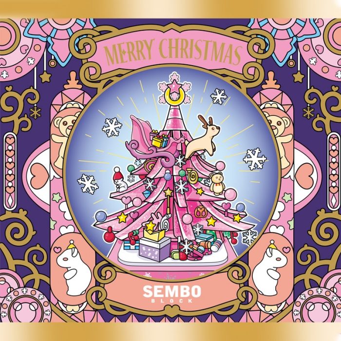 SEMBO BLOCK Valentine s Day Blocks Music Box With Light Pink Tree Anime Model Building Kit 1 - LOZ MALL