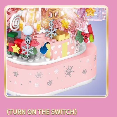 SEMBO BLOCK Valentine s Day Blocks Music Box With Light Pink Tree Anime Model Building Kit 2 - LOZ MALL