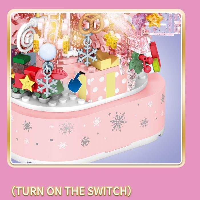 SEMBO BLOCK Valentine s Day Blocks Music Box With Light Pink Tree Anime Model Building Kit 2 - LOZ MALL