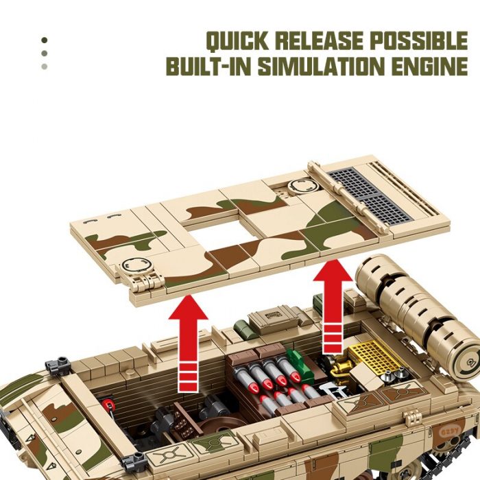 SEMBO Block 1102PCS Vintage Military Truck Building Blocks Main Battle Tank Weapon Military Toy Soldiers Toys 1 - LOZ MALL
