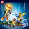 SEMBO Metal War Greymon Anime Building Blocks Action Figure Models Bricks Lighting Anime Kids Model Toy - LOZ MALL