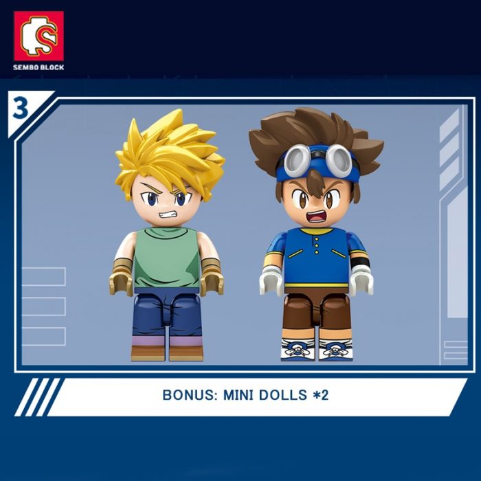 SEMBO Metal War Greymon Anime Building Blocks Action Figure Models Bricks Lighting Anime Kids Model Toy 3 - LOZ MALL