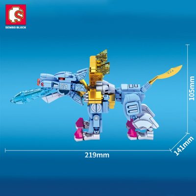 SEMBO Metal War Greymon Anime Building Blocks Action Figure Models Bricks Lighting Anime Kids Model Toy 5 - LOZ MALL