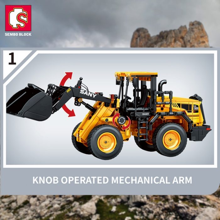 SEMBO SW966K 1 26 Scal Engineering Truck Building Blocks Excavator Loader Car City Construction MOC Bricks 1 - LOZ MALL